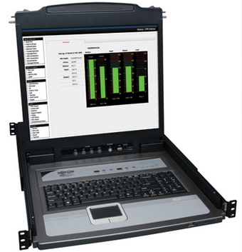 8PT KVM W 19IN LCD, 8CBLS,1U